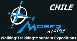 Moser active adventure trekking mountain expedition logo