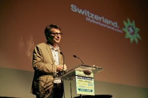 Alex Herrmann speaking at the 2014 Adventure Travel World Summit in Ireland