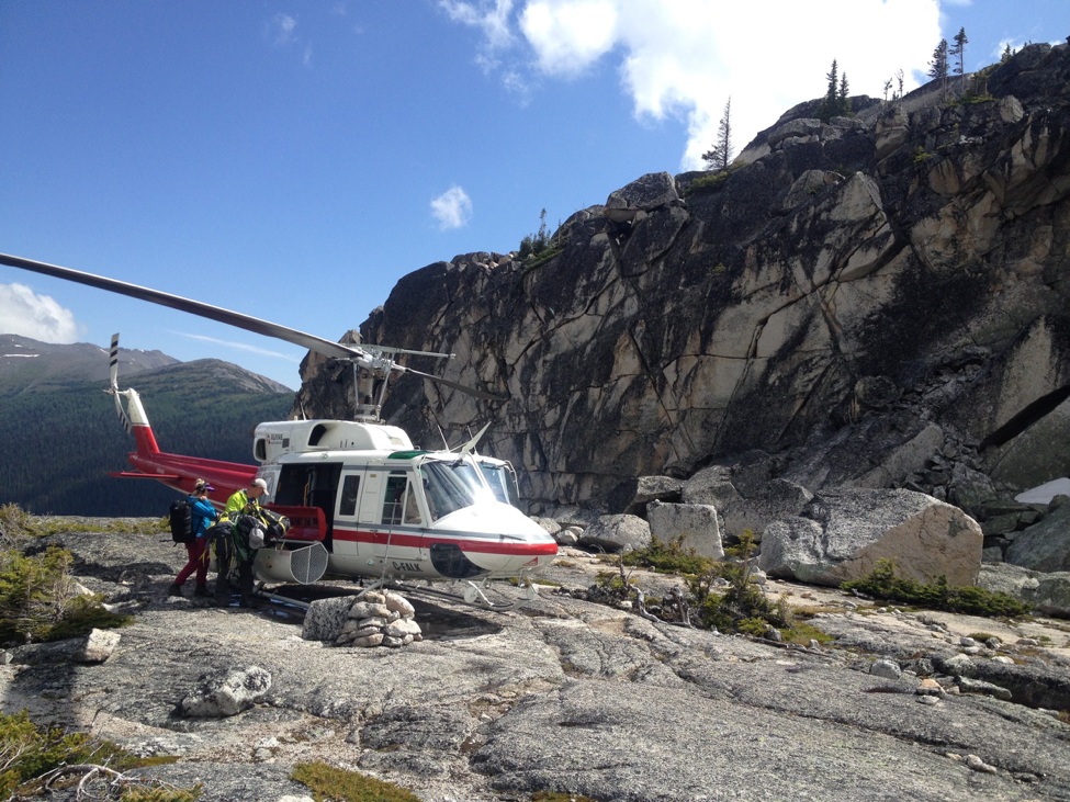CMH Summer Adventures uses helicopters to help hikers reach high alpine destinations. Photo credit: Jennifer Pemberton