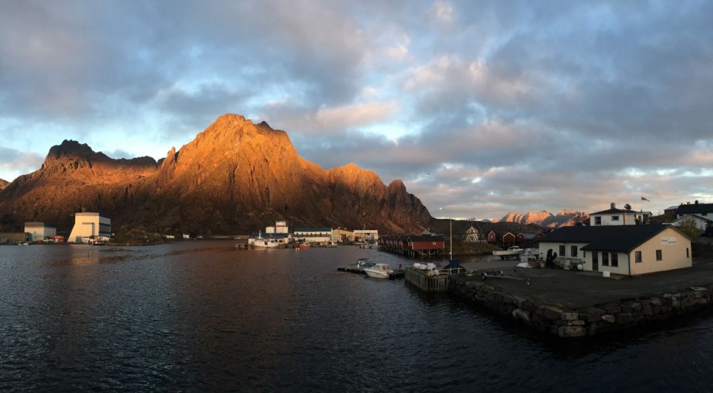 Sunset just outside the Innovative Experiences adventure tourism cluster program in Lofoten, Norway.