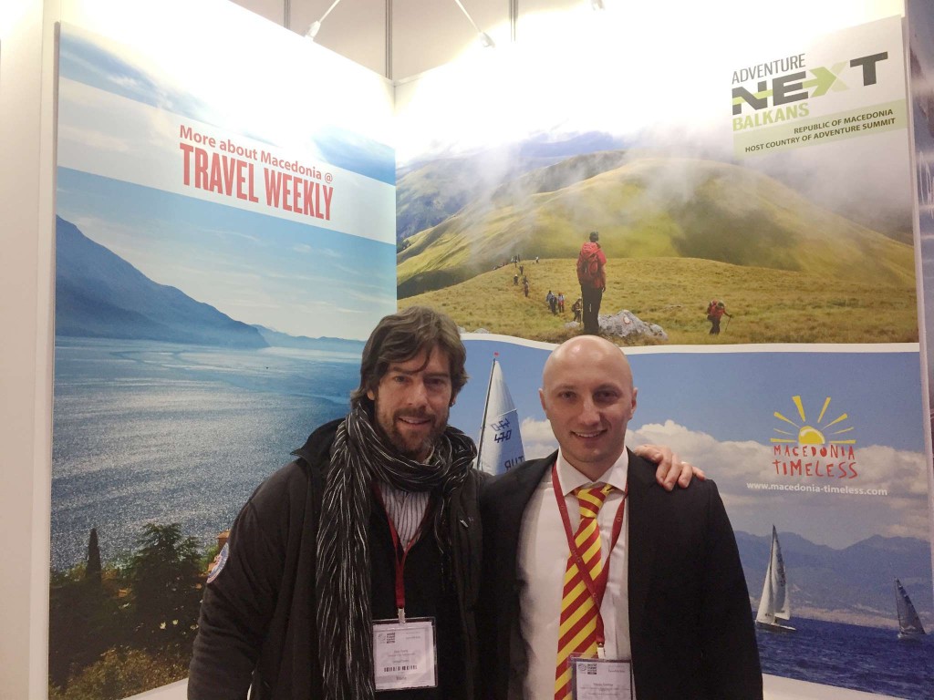 Chris Doyle, ATTA Executive Director of Europe with Nikola Gjoshev during World Travel Market in London.